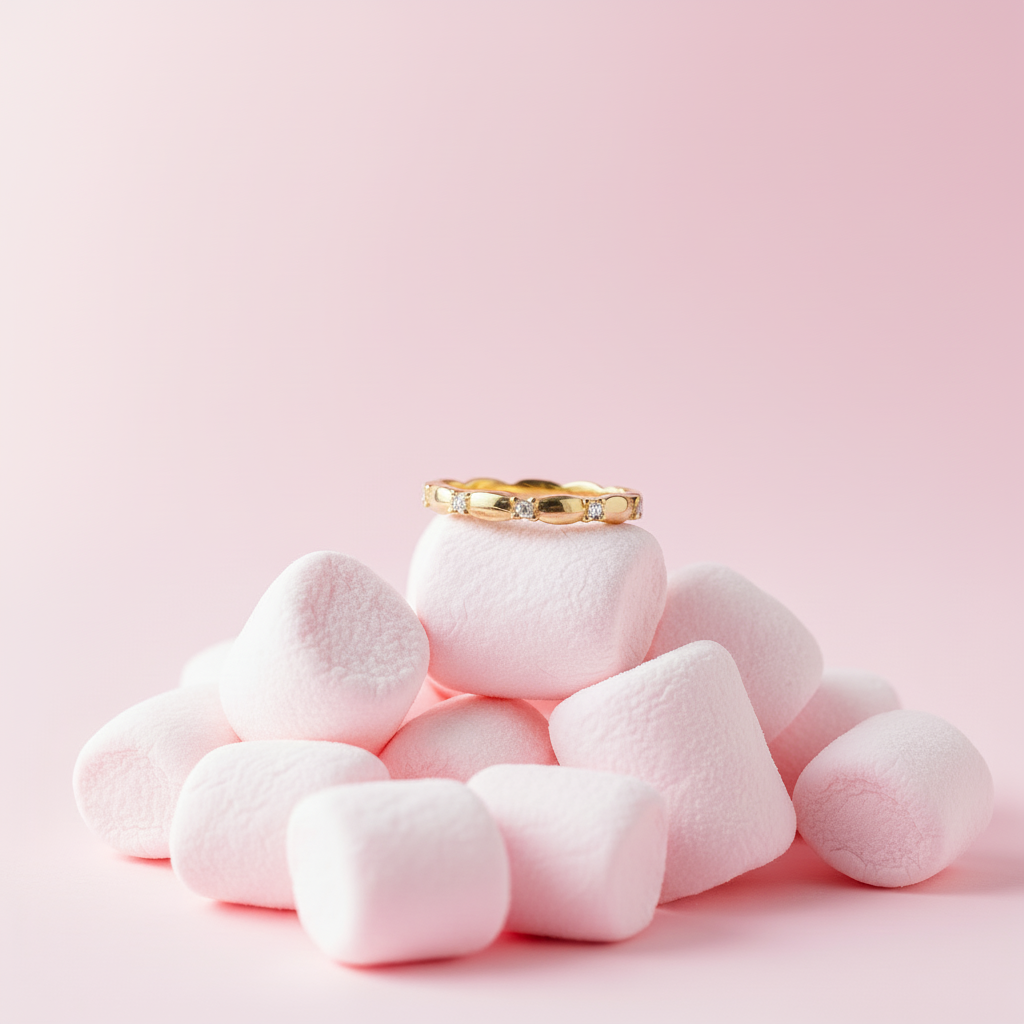 Anello regolabile marshmallow senza scintille