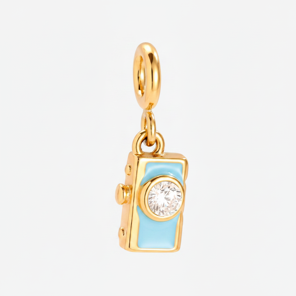 Charm Macchinetta - Smalto Azzurro