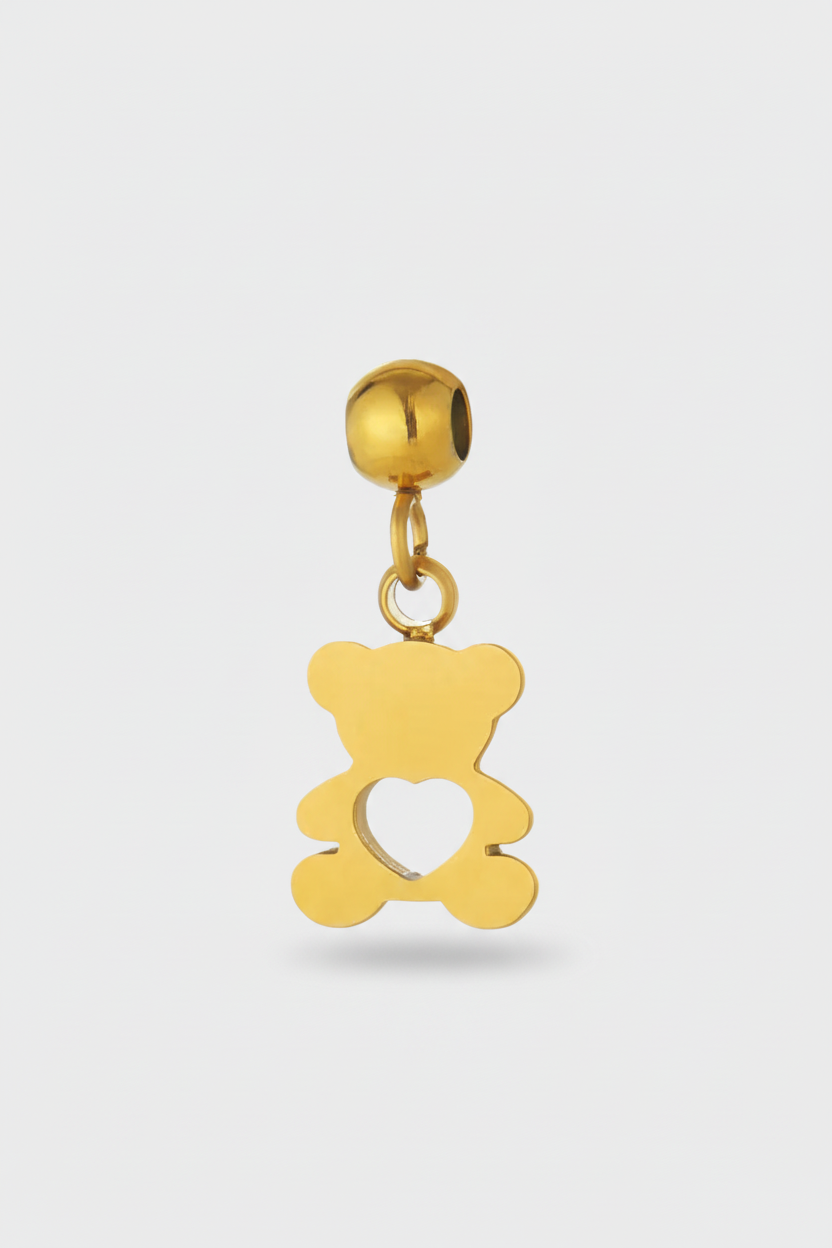Charm orsetto cuore gold standard