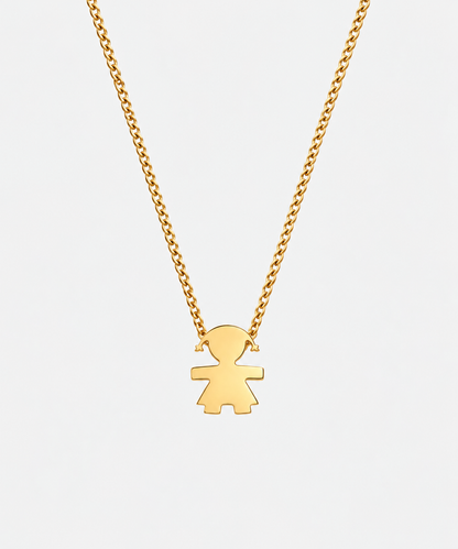 Collana Bimba Gold con ciondolo a forma di bambina