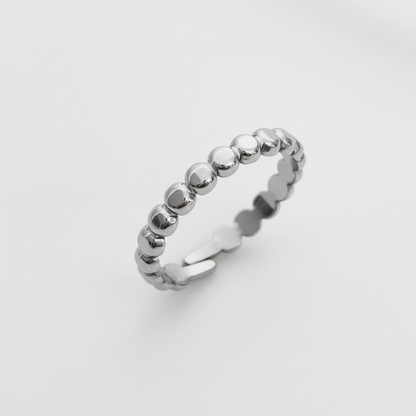 Anello Dotty Silver Acciaio Regolabile