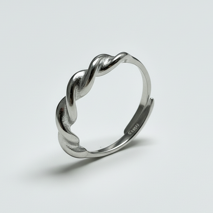 Anello intrecciato silver