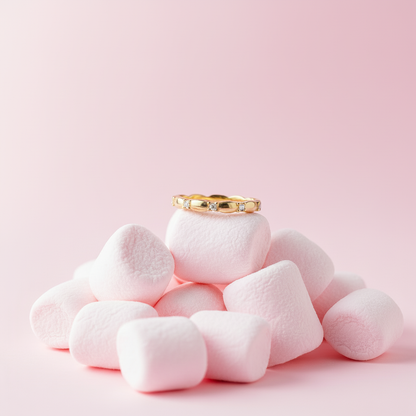 Anello regolabile marshmallow senza scintille