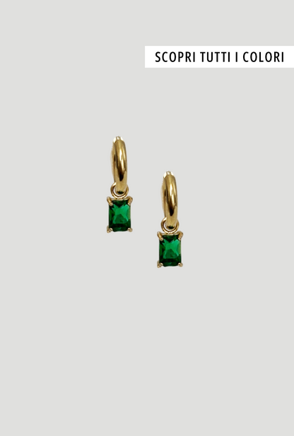 Orecchini Baguette Pendente