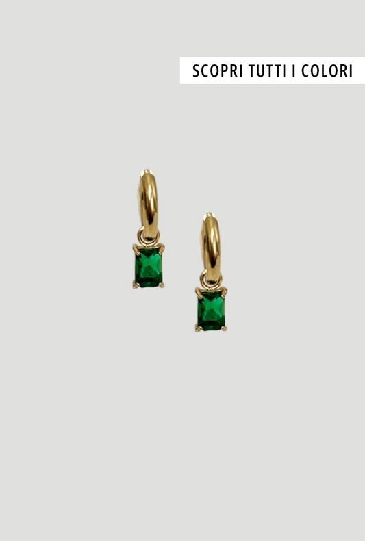 Orecchini Baguette Pendente