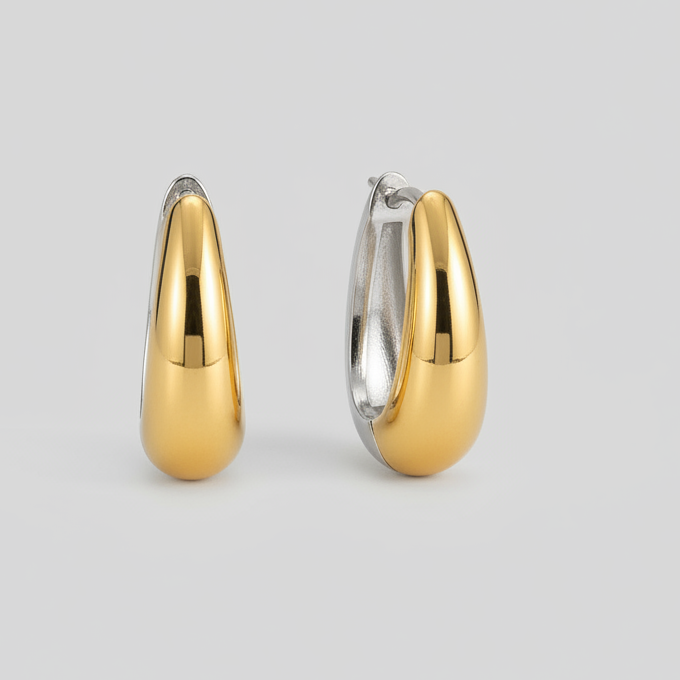 Cerchietti bicolore silver gold