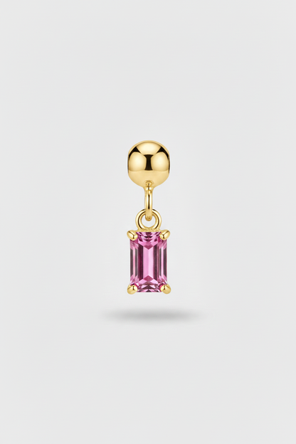Charm baguette rosa gold