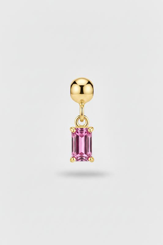 Charm baguette rosa gold