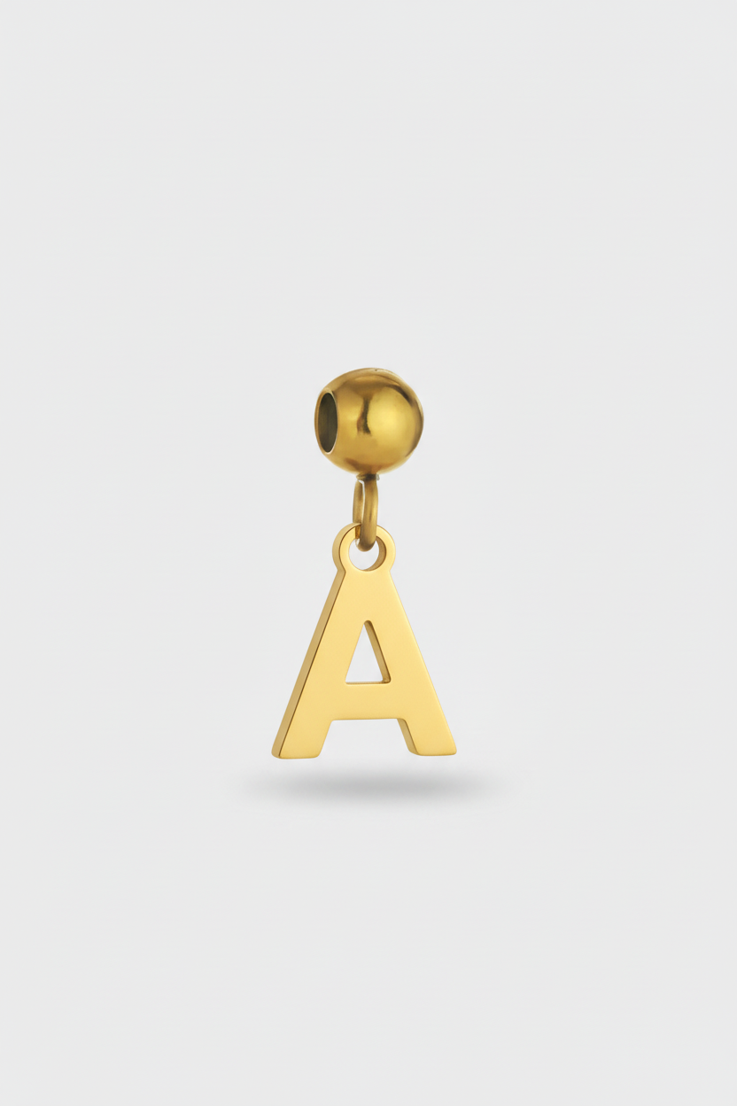 Charm Lettera silver/gold