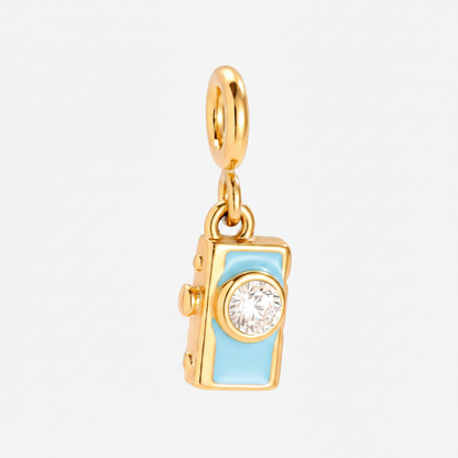 Charm Macchinetta - Smalto Azzurro
