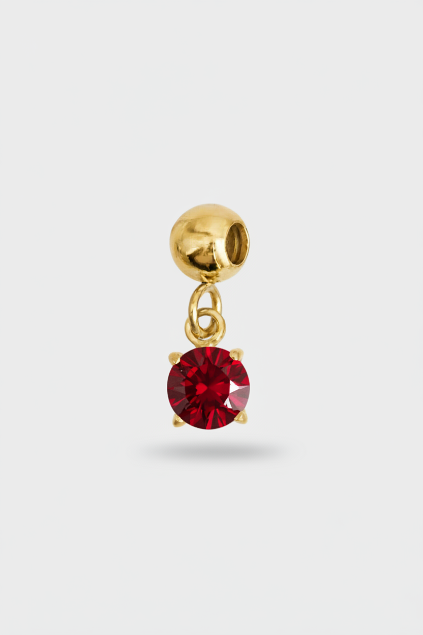 Charm zircone rosso standard