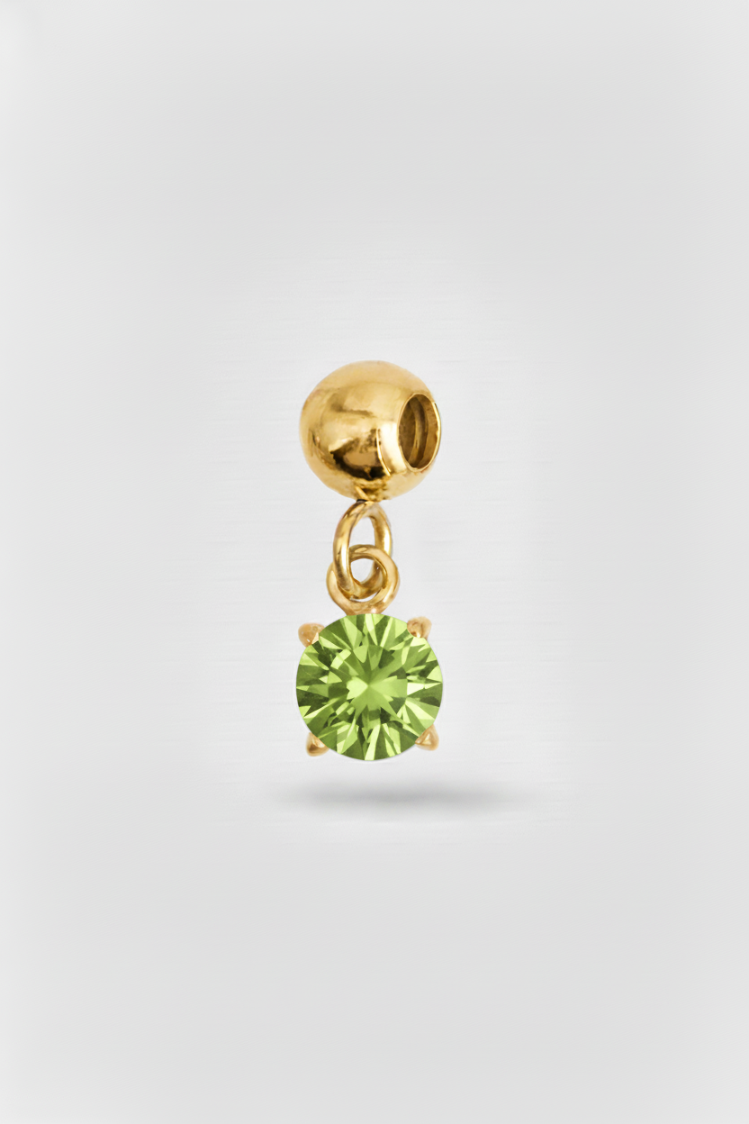 Charm Zircone Verde Chiaro