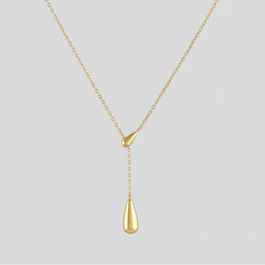 Collana Y-drop fedele originale - grigio chiaro