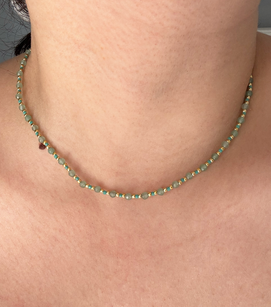 Collana Perline Verdi