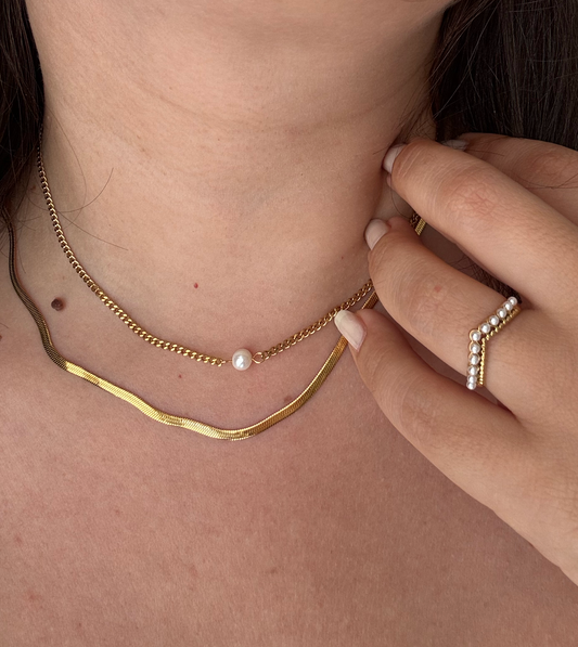 Collana Snake Perla