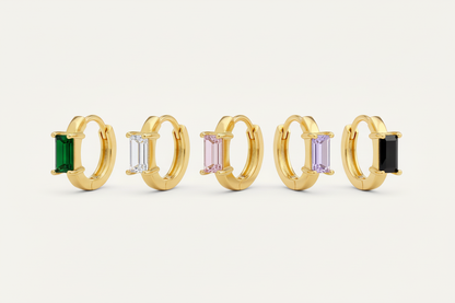 Collezione cerchietti baguette verde bottiglia