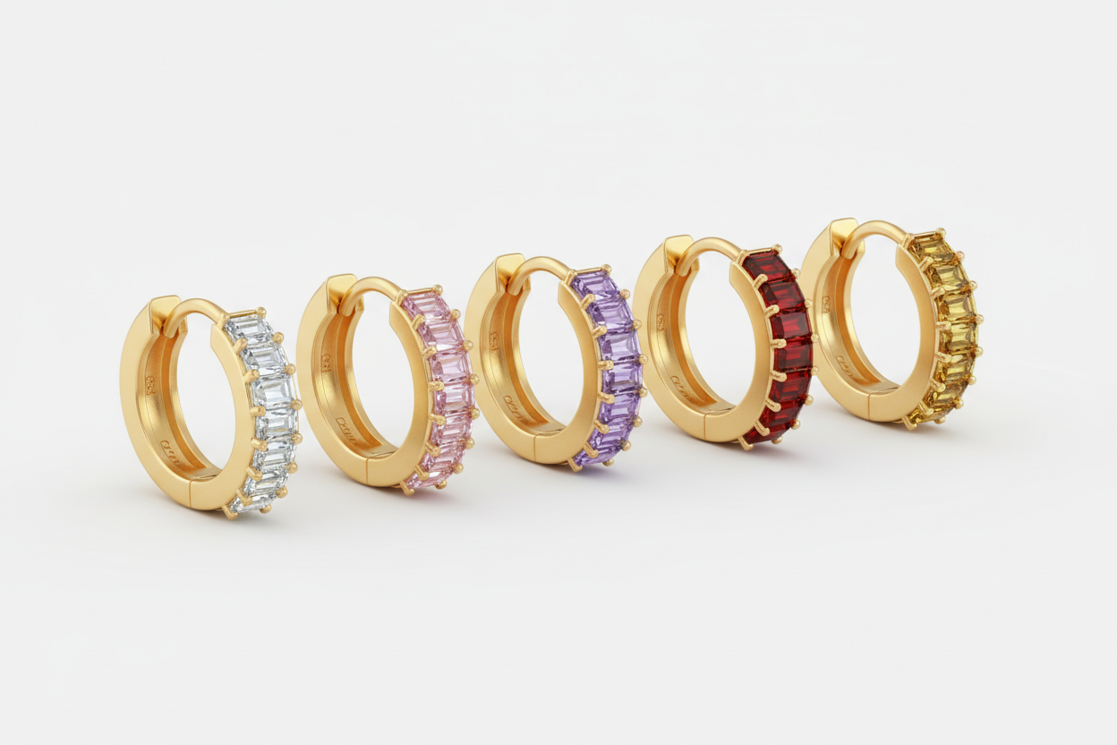 Collezione hoop eternity 5 colori gold