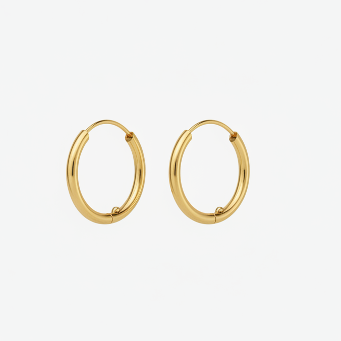 Coppia hoops gold clip centro