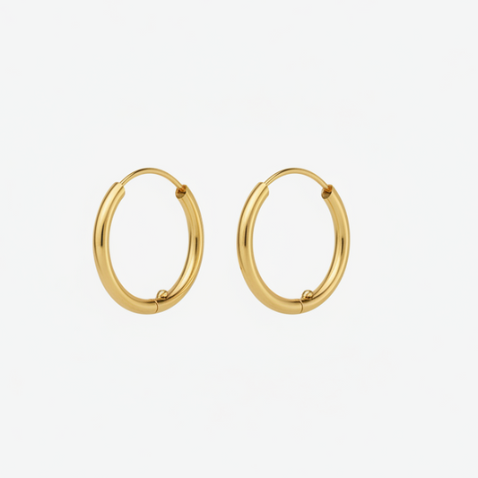Coppia hoops gold clip centro