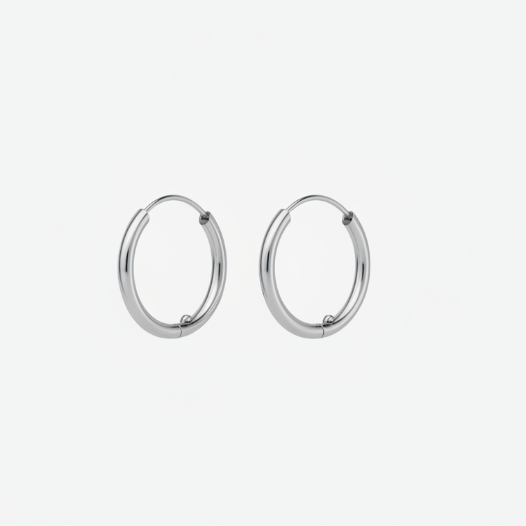 Coppia hoops silver clip centro