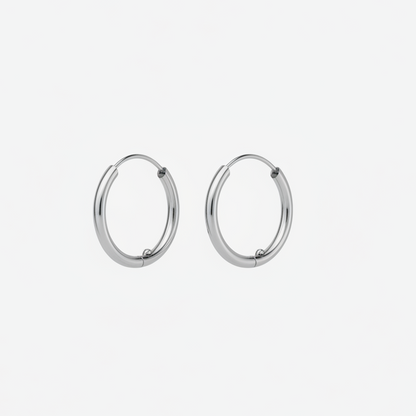 Coppia hoops silver clip centro