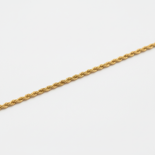 Dettaglio maglia sottile bracciale twisted rope