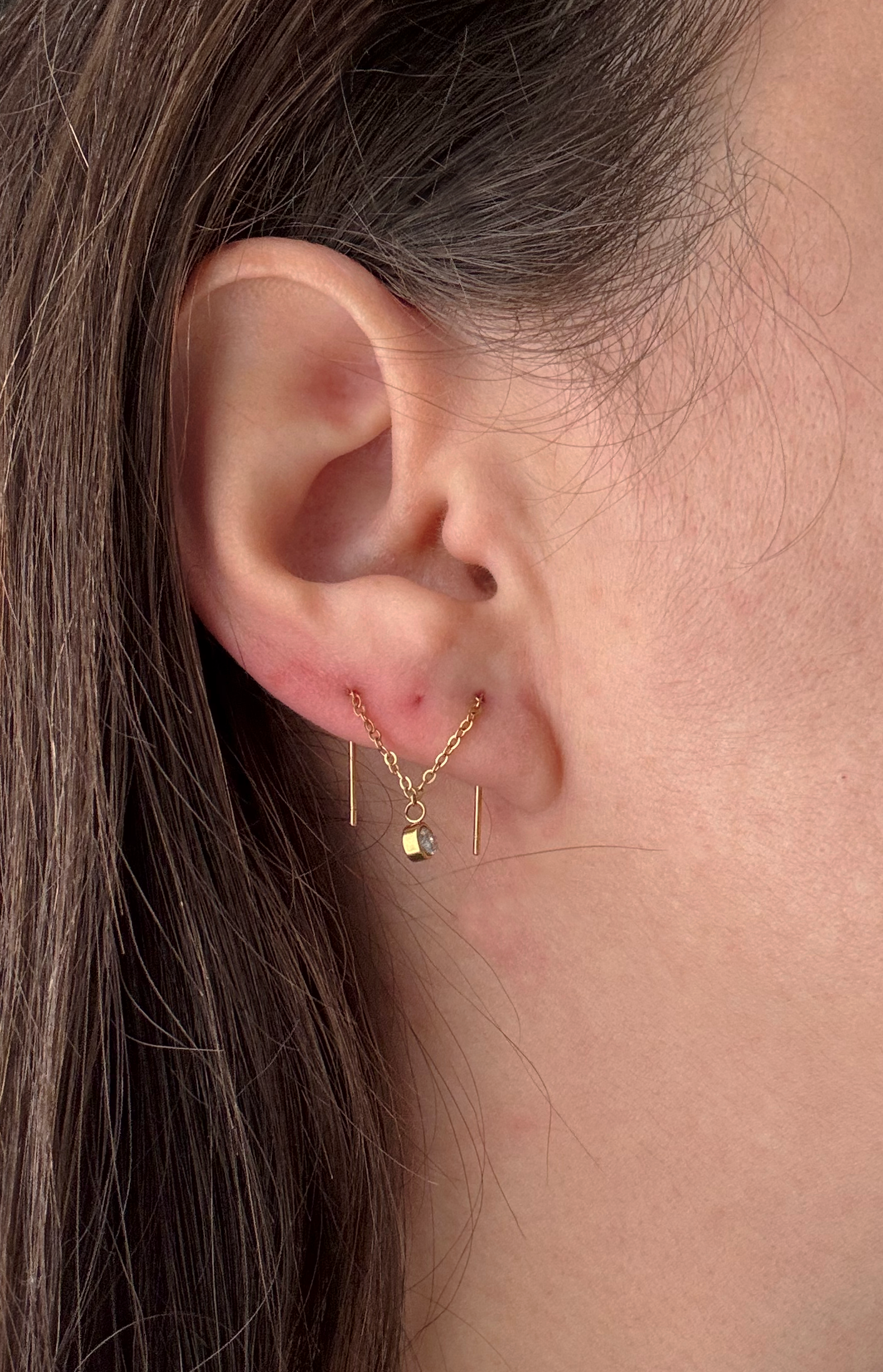 Orecchino Doppio Saliscendi