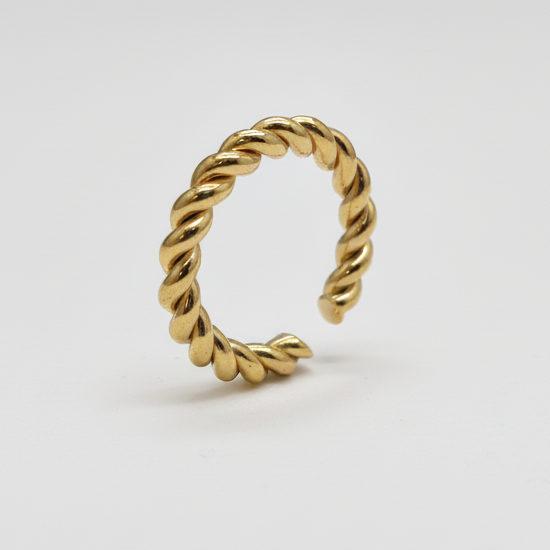 Ear cuff intrecciato gold più luminoso