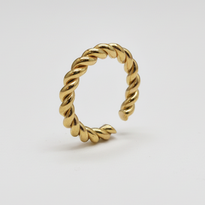 Ear cuff intrecciato gold più luminoso