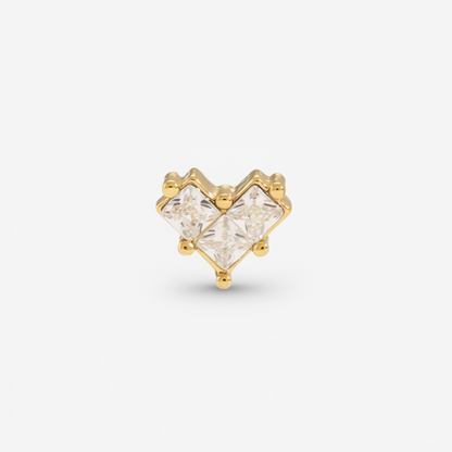 Mono orecchino cuore gold
