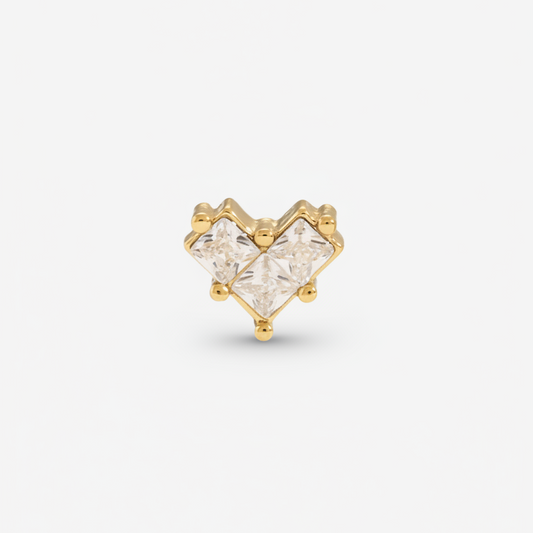 Mono orecchino cuore gold