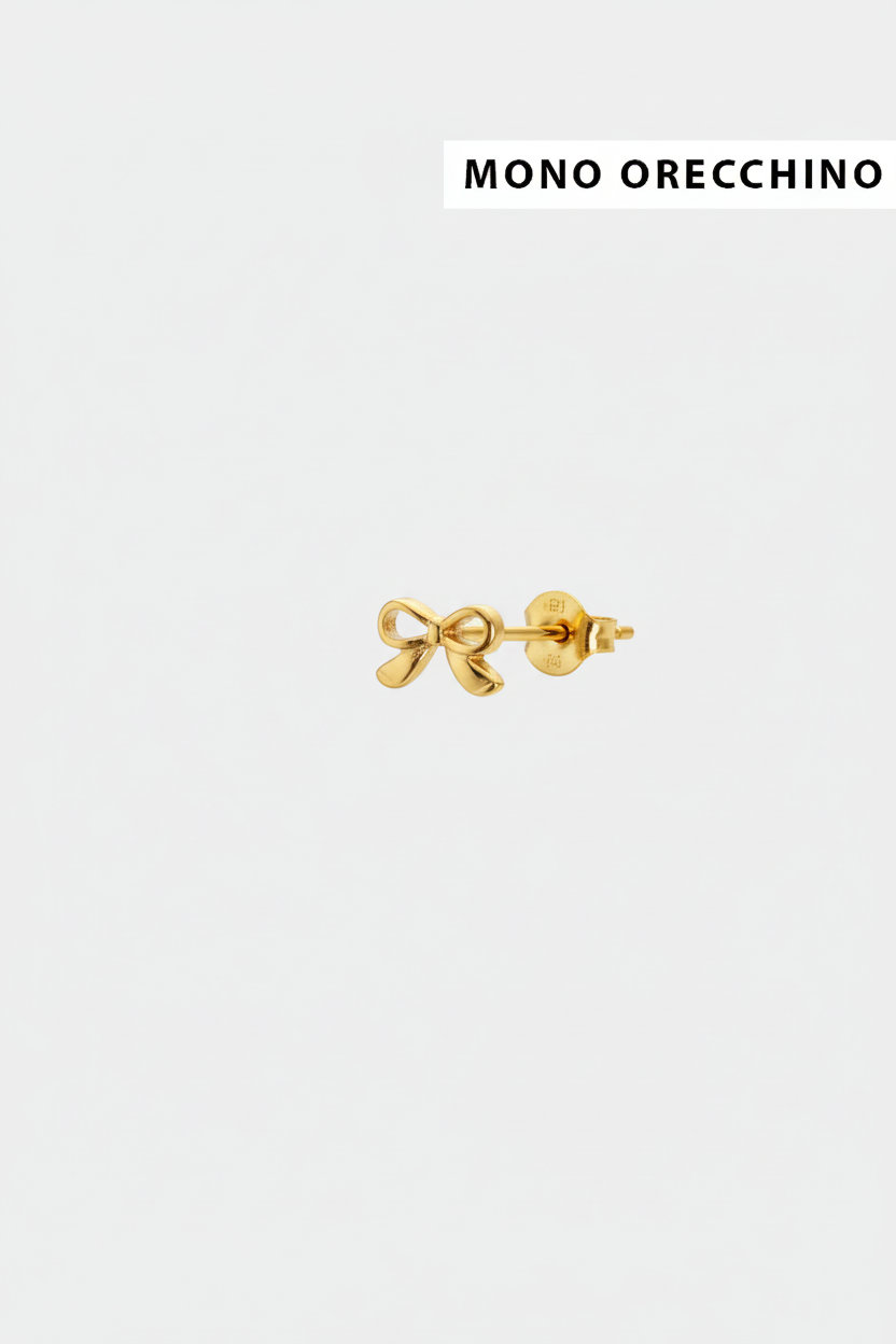 Mono orecchino fiocco gold