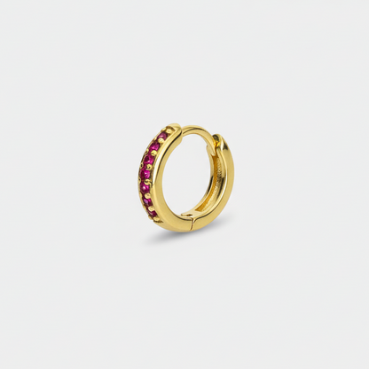 Mono orecchino hoop fucsia