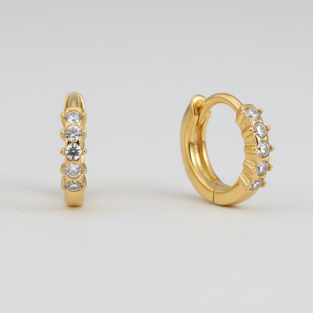 Orecchini a clip Regency - con chiusura visibile