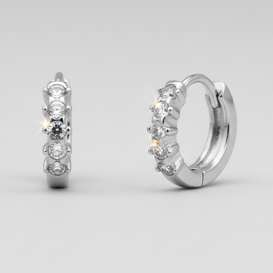 Orecchini a clip Regency - variante silver