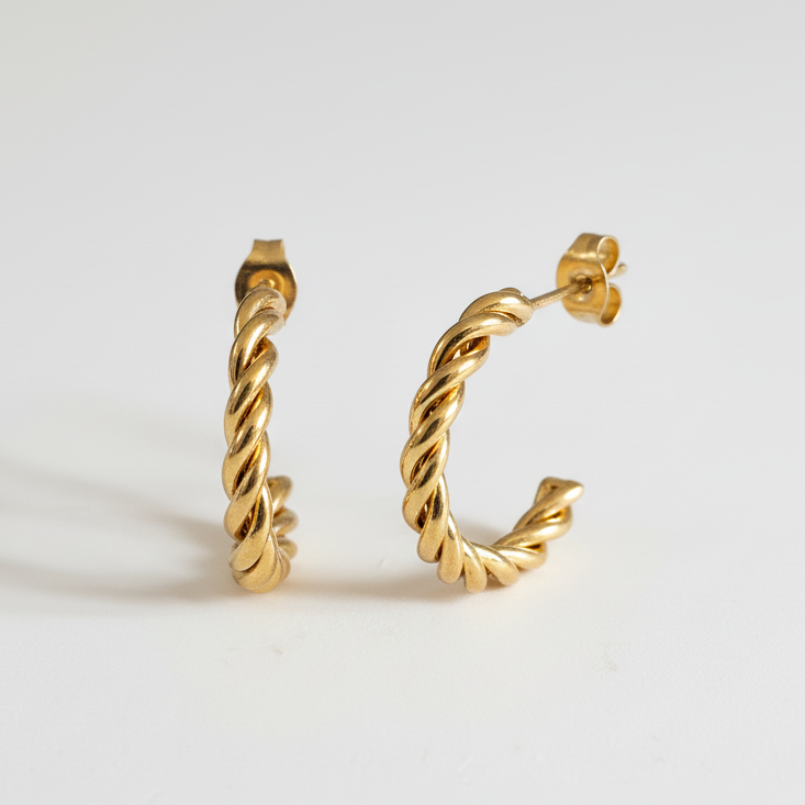 Orecchini intrecciati gold