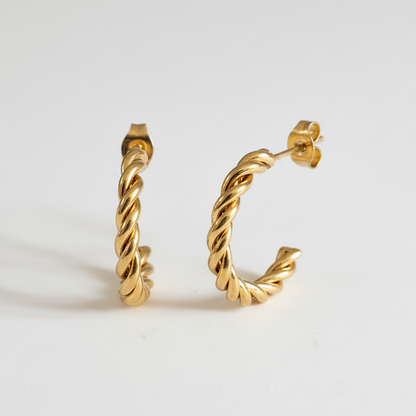 Orecchini intrecciati gold