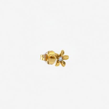 Orecchino fiore gold - sfondo grigio chiarissimo