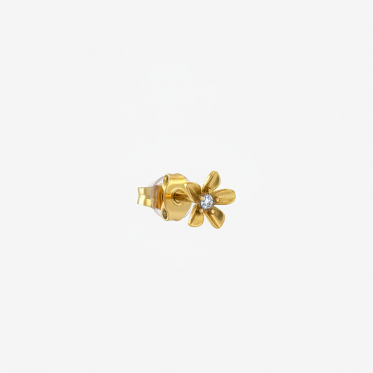 Orecchino fiore gold - sfondo grigio chiarissimo
