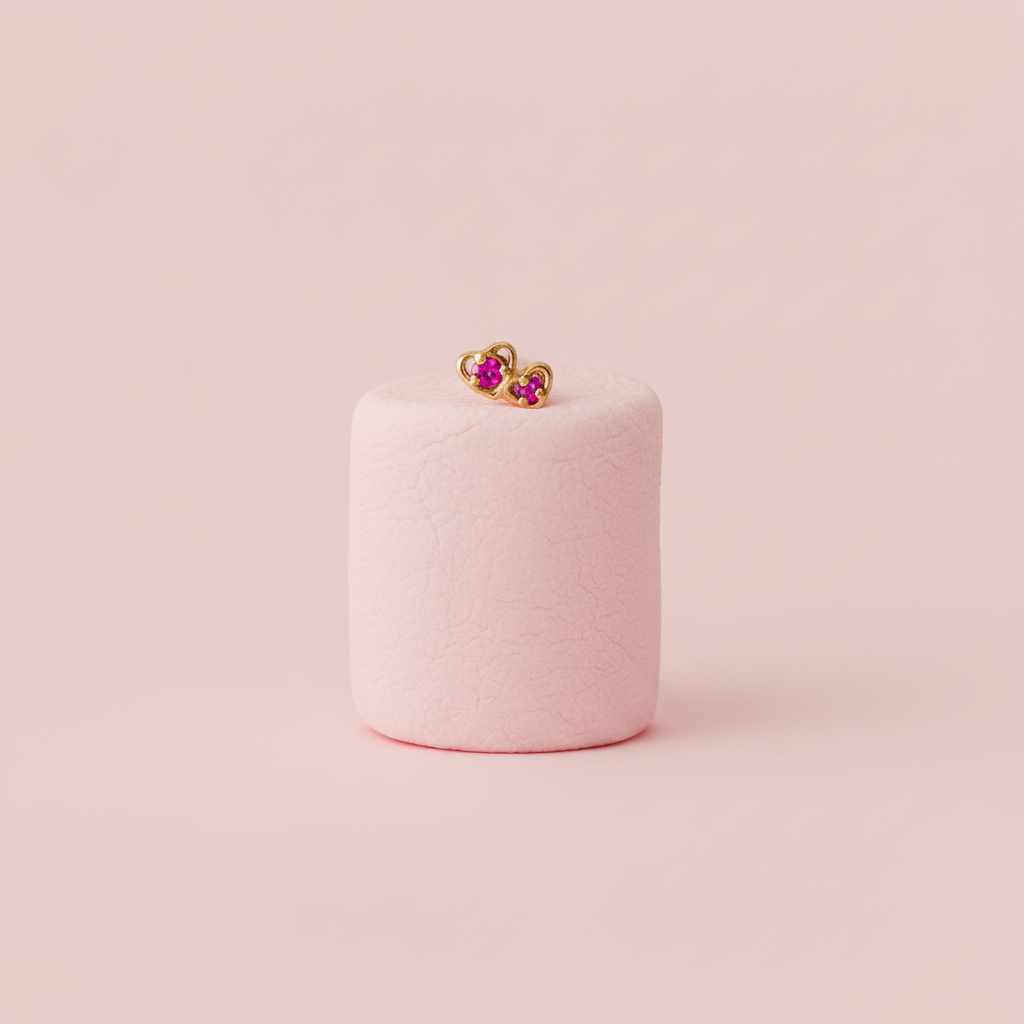 Orecchino micro fucsia marshmallow