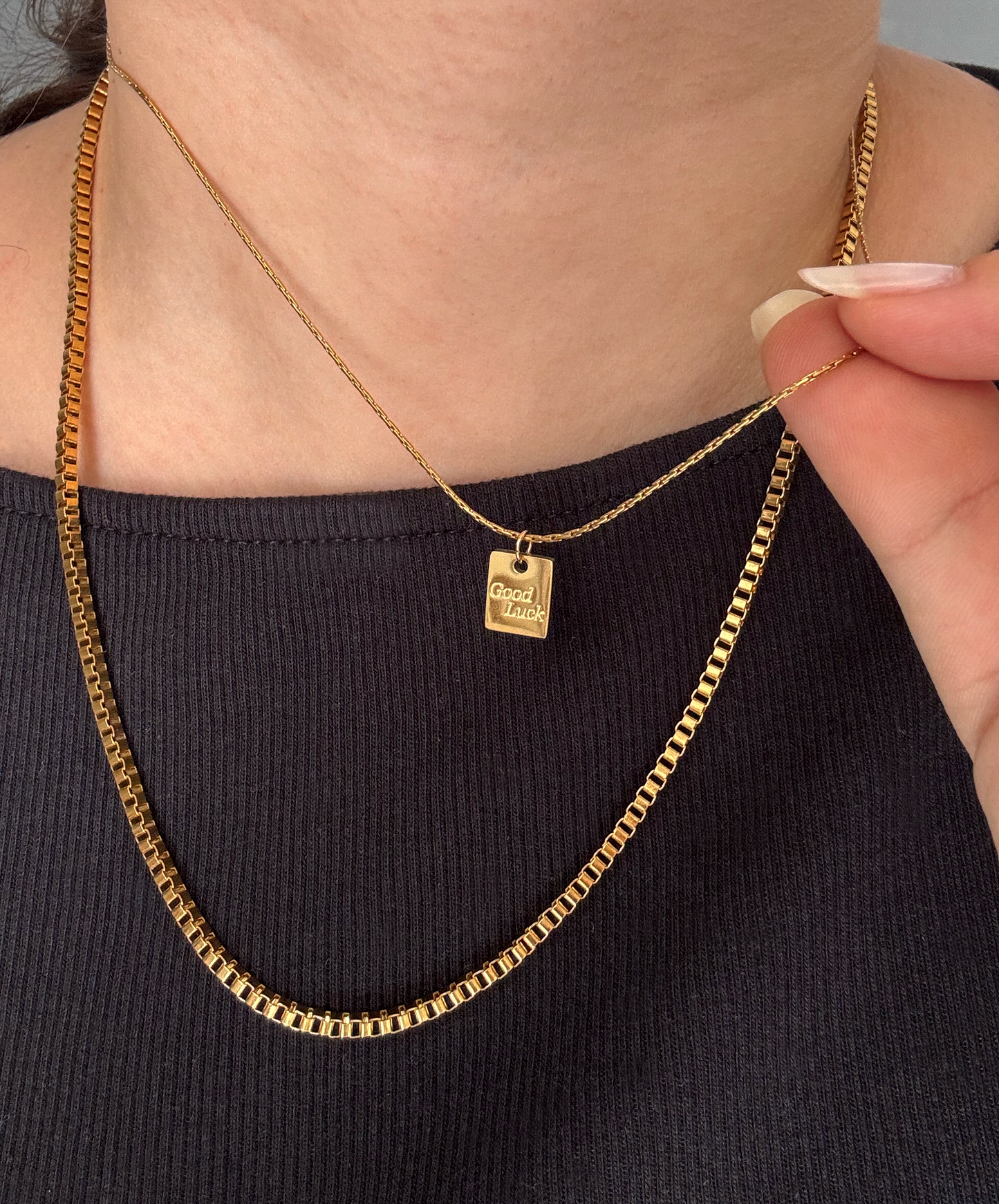 Collana Piastrina Good Luck