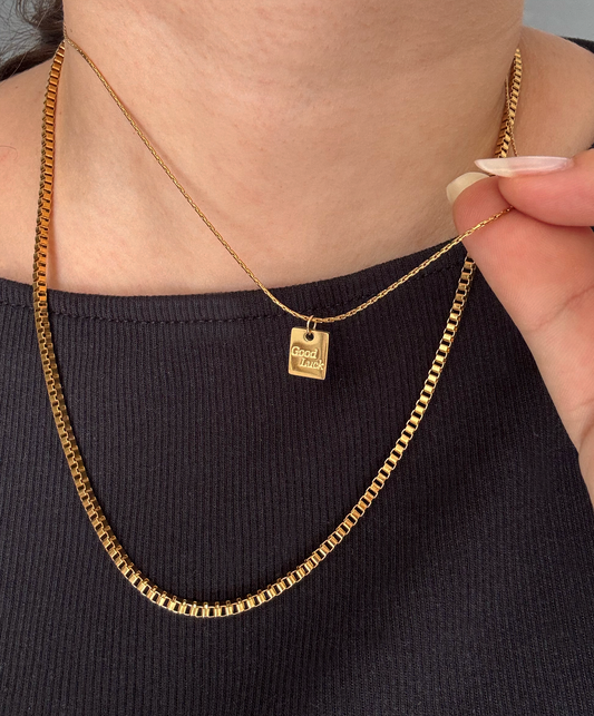 Collana Piastrina Good Luck