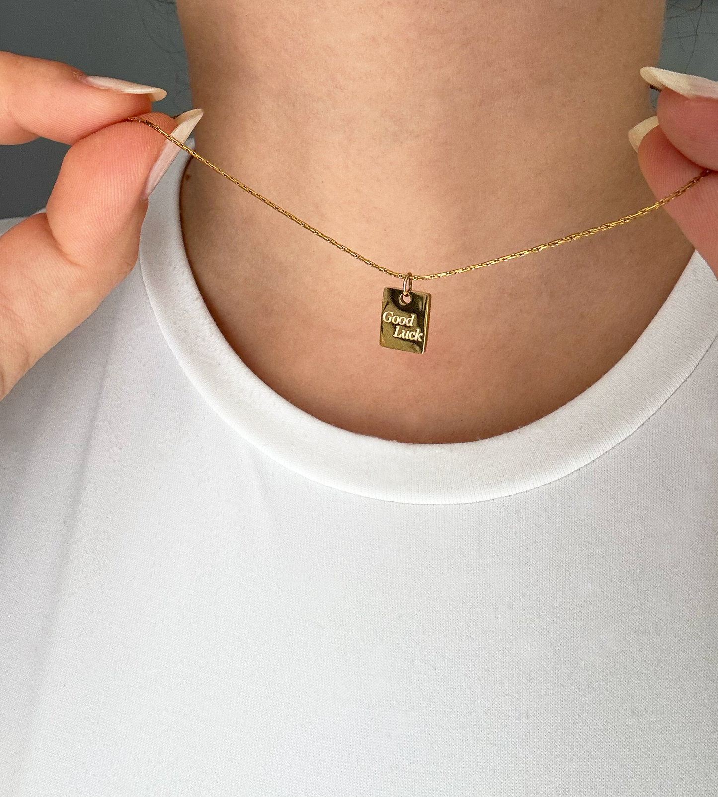 Collana Piastrina Good Luck