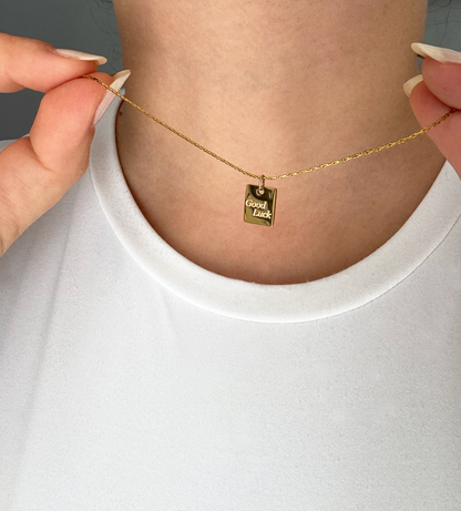 Collana Piastrina Good Luck
