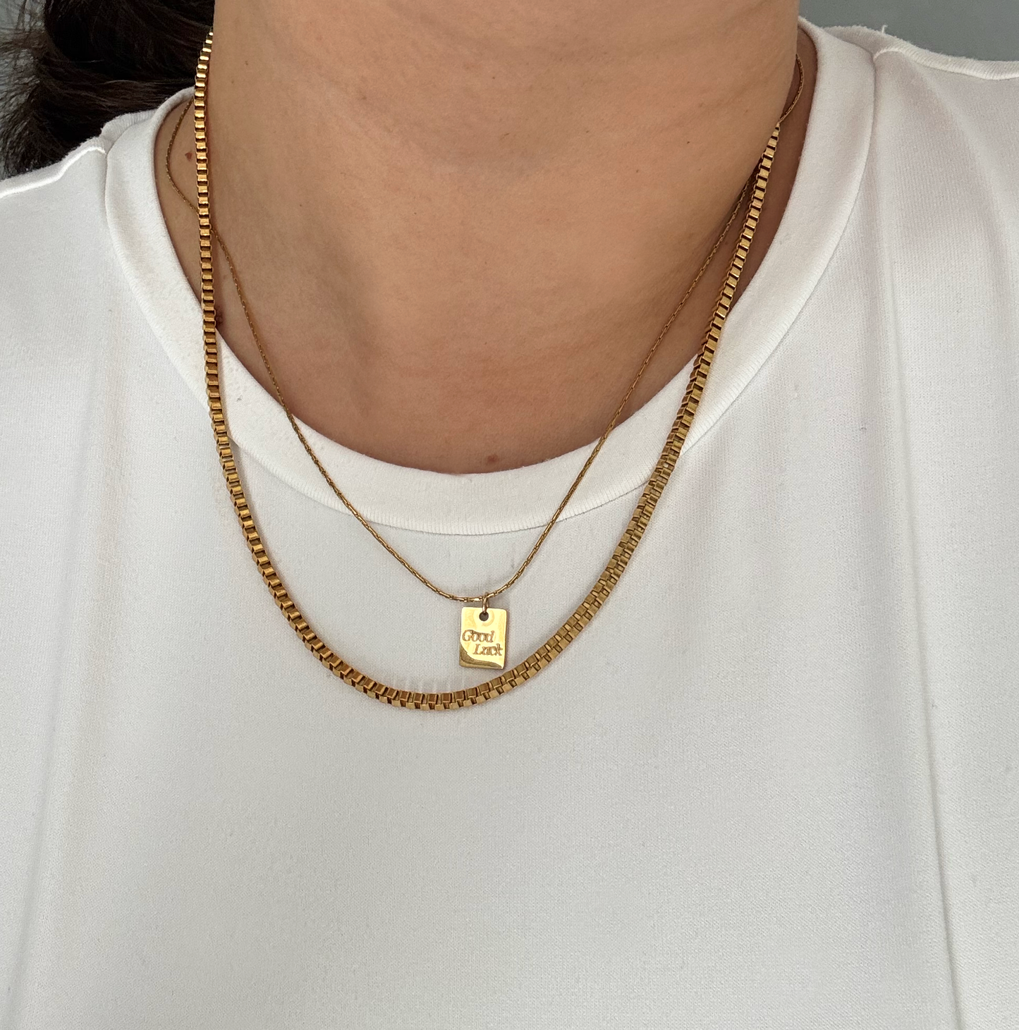 Collana Piastrina Good Luck